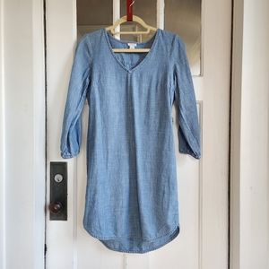 J.Crew Denim Long Sleeve Dress, Sz XS
